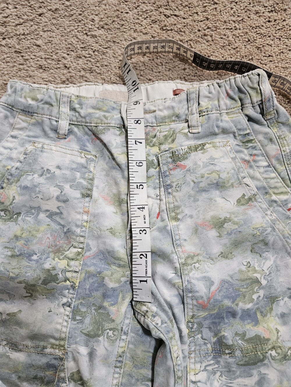Anthropologie The Roamer Floral-Print Wide Leg Jeans - Light Blue/Green - Picture 8 of 10